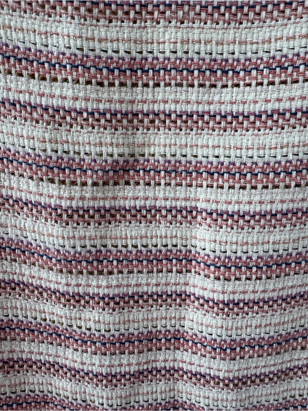 Loft Size 14 Sleeveless Square Neck Textured Stripe Sheath Dress Office Pockets - Picture 7 of 11